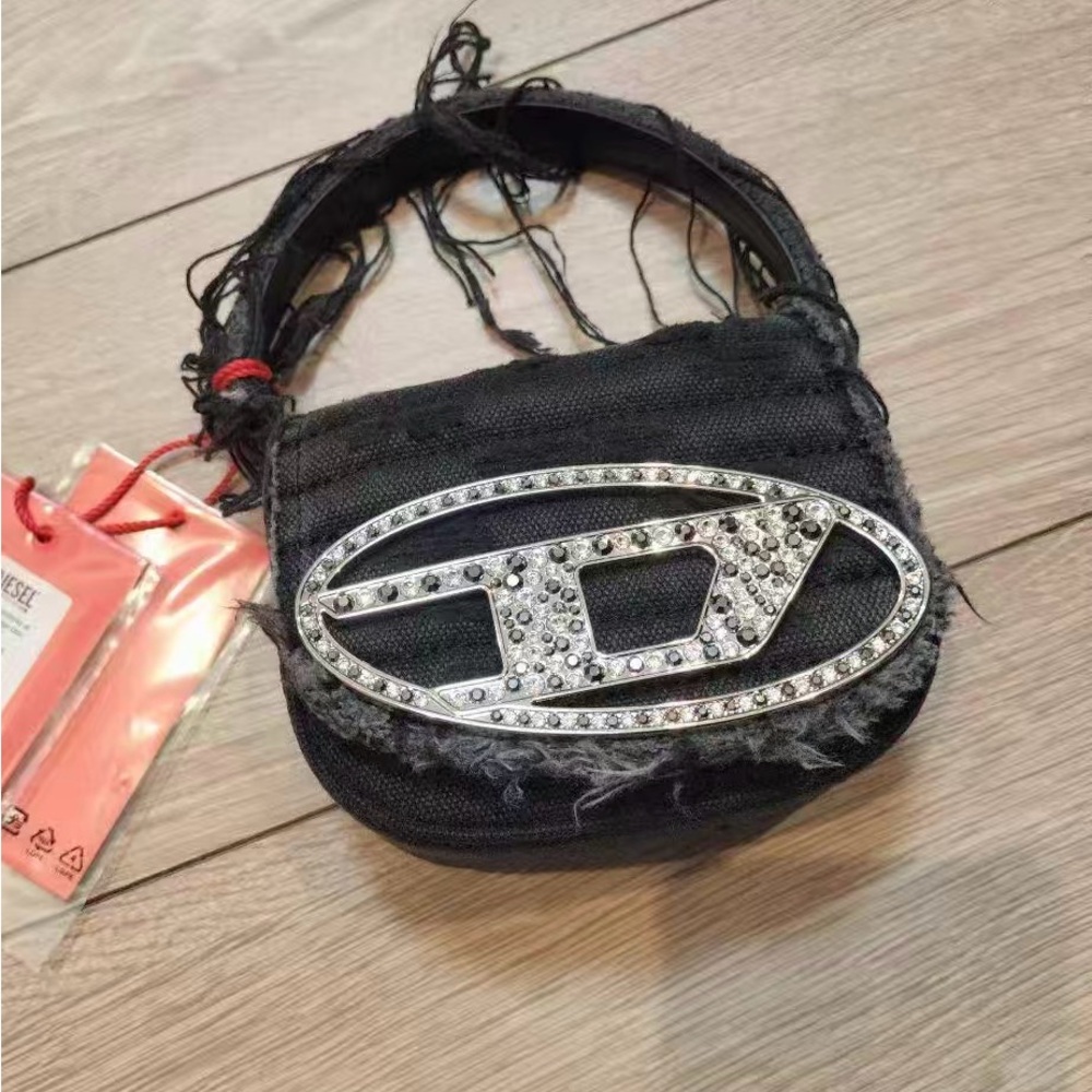 Diesel diamond studded tassel bag